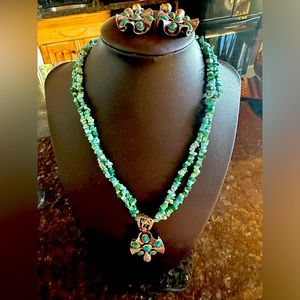 Necklace and matching earrings